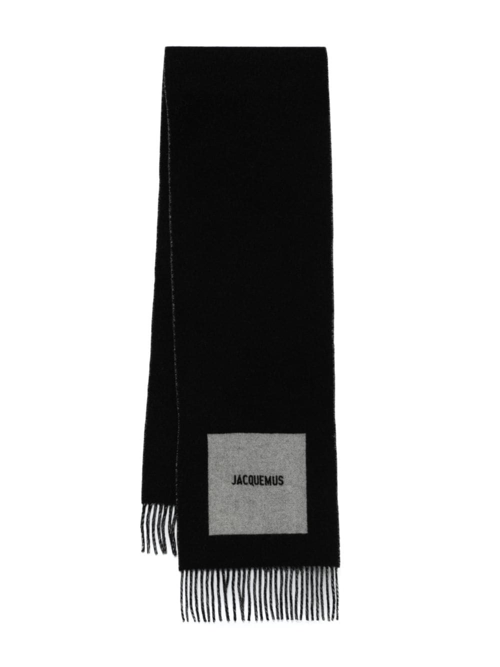 Shop Jacquemus Wool Scarf In Black  