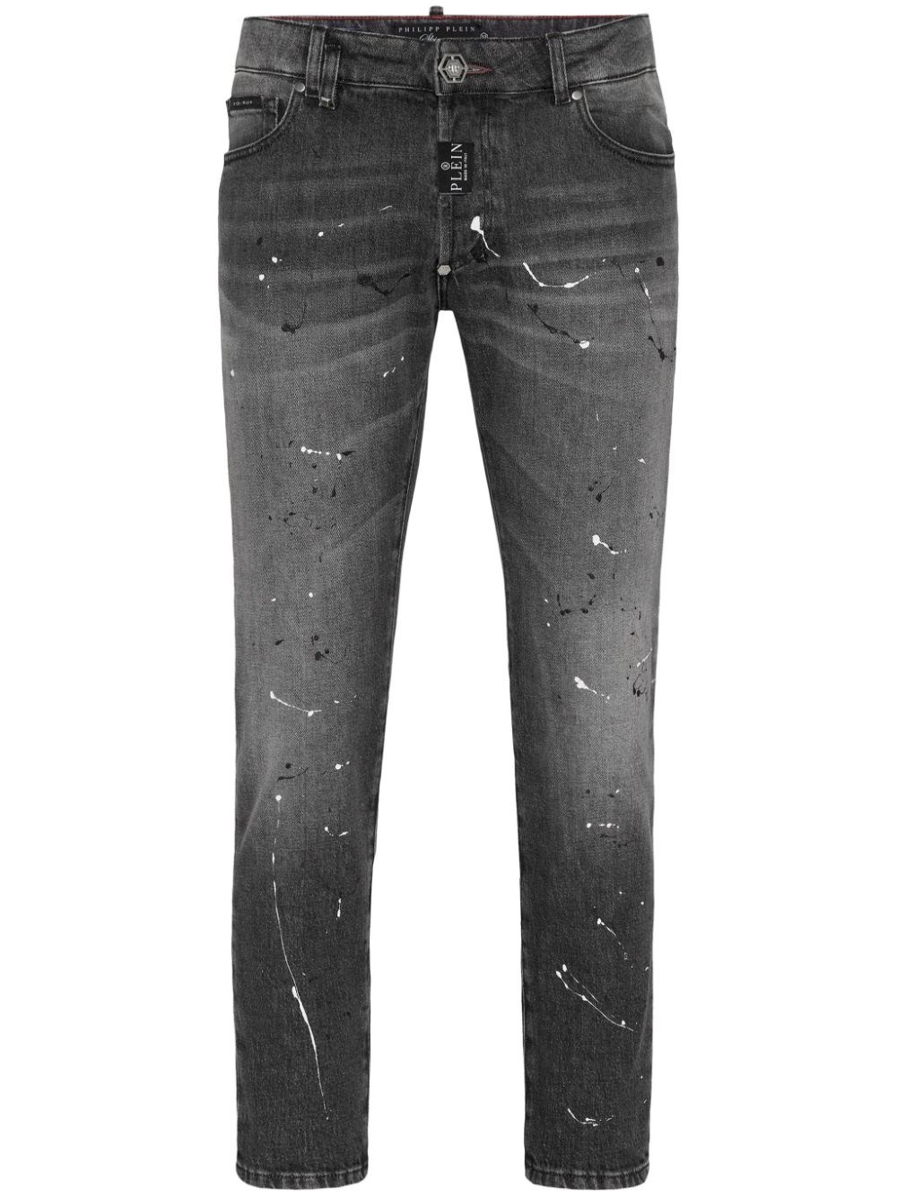 Shop Philipp Plein Jeans Skinny In Gray