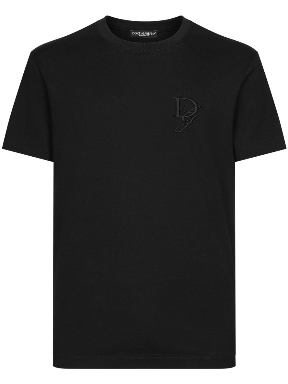 Shop Dolce & Gabbana Embroidered Logo T-shirt In Black  