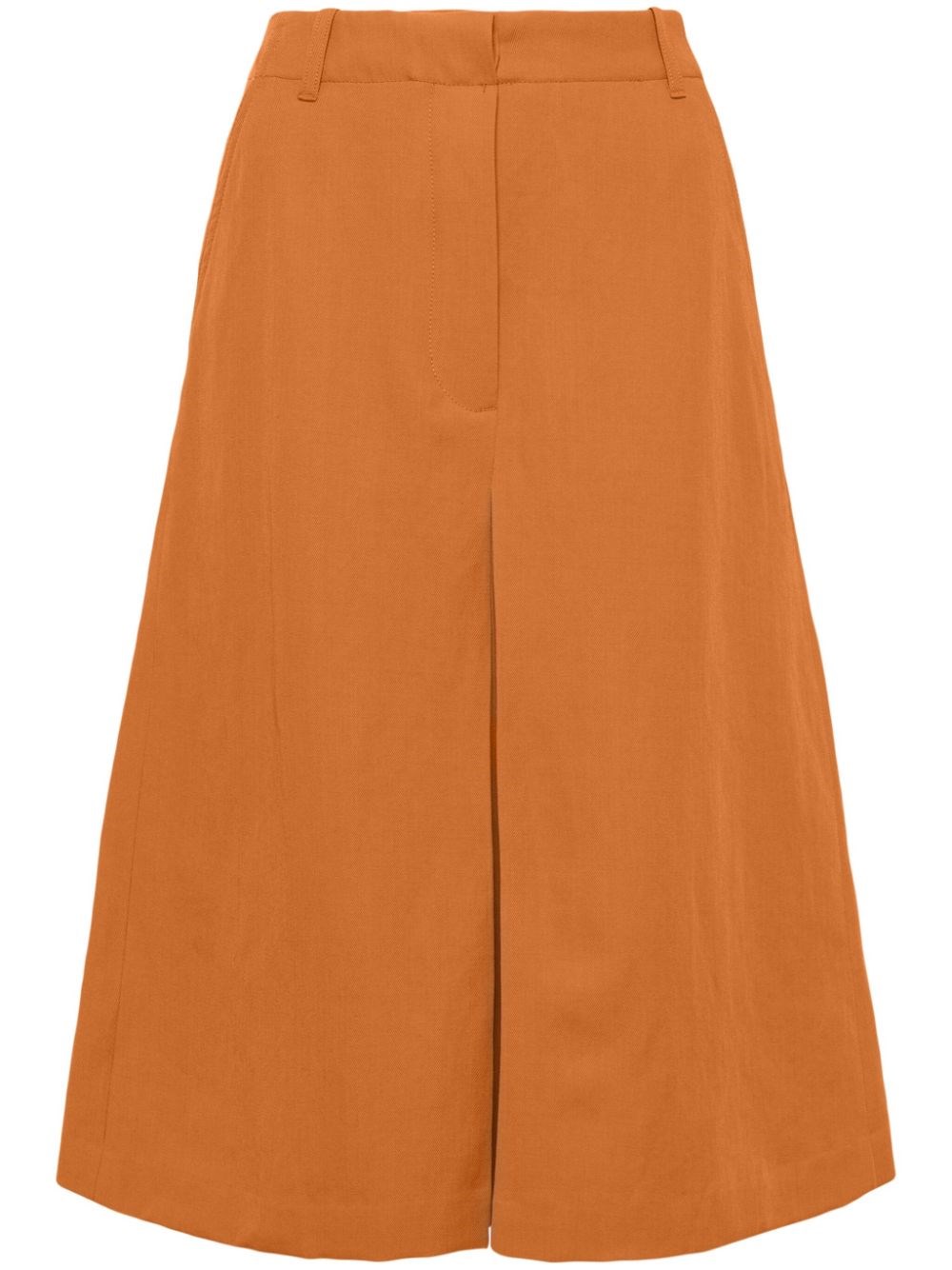 Dries Van Noten Wool Blend Skirt In Orange