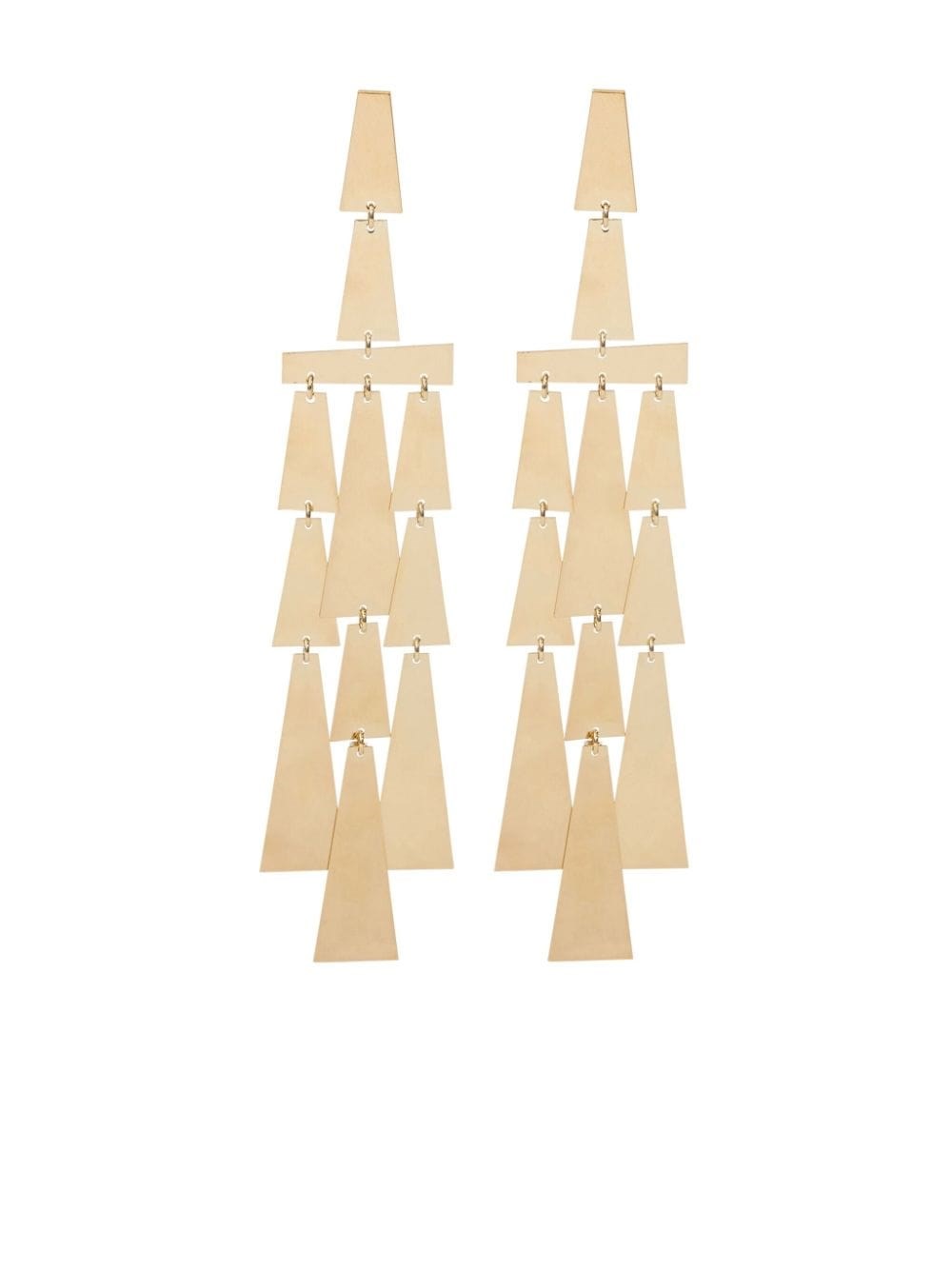 Shop Isabel Marant Geometric Pendant Earrings In Gold