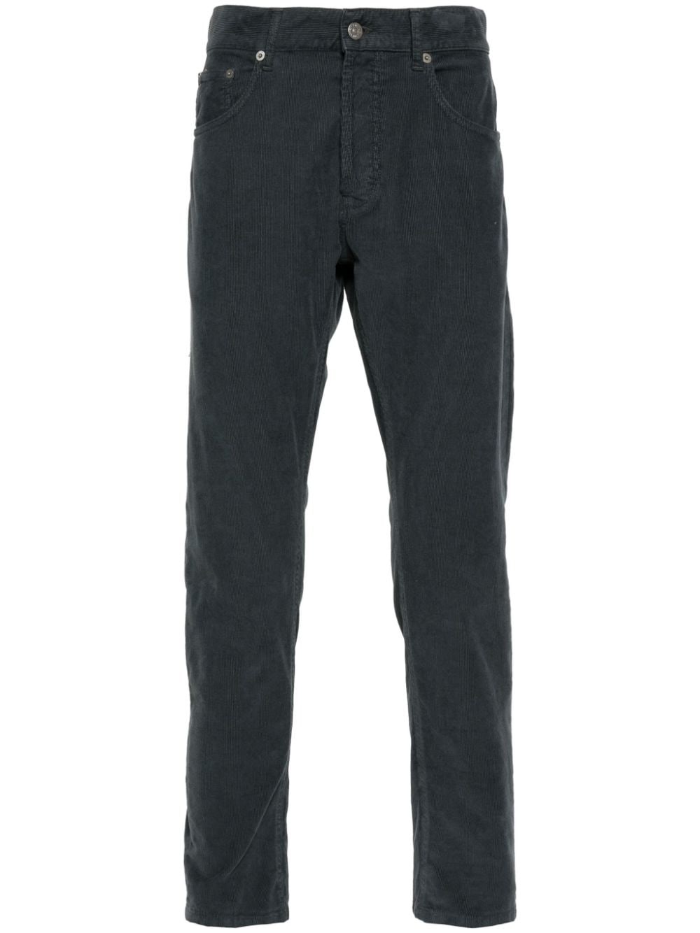 Dondup Dian Mid-rise Slim-fit Trousers In Gray