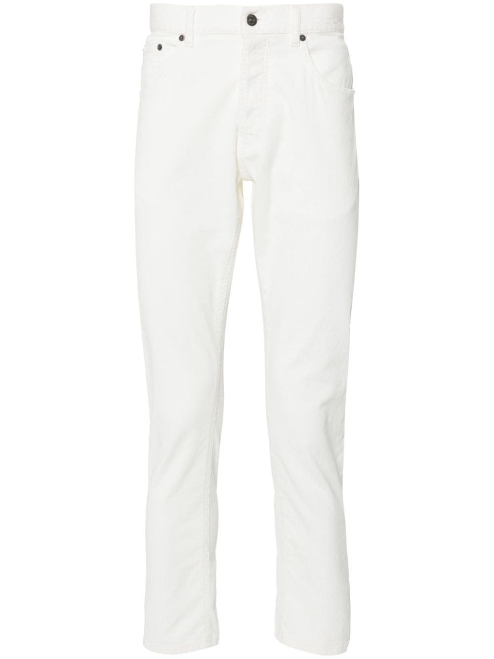 Dondup Denim Trousers With Belt Loops In White