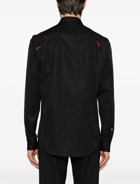 【送料&関税込】Alexander McQueen Camicia Men's T-Bar Harness Overshirt in Black | McQueen US