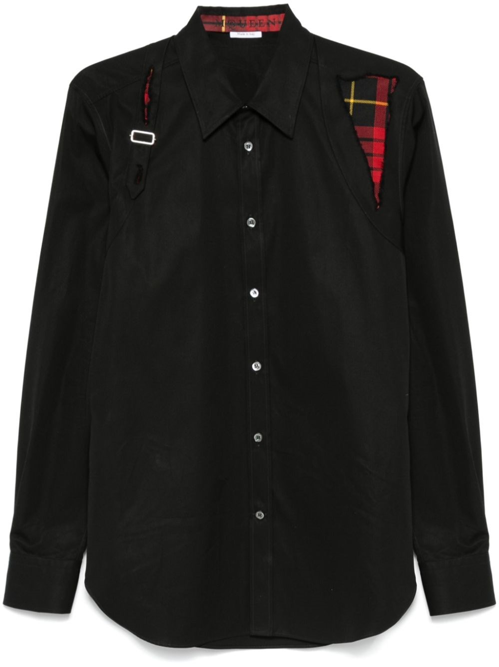 Shop Alexander Mcqueen Tartan Shirt In Black  