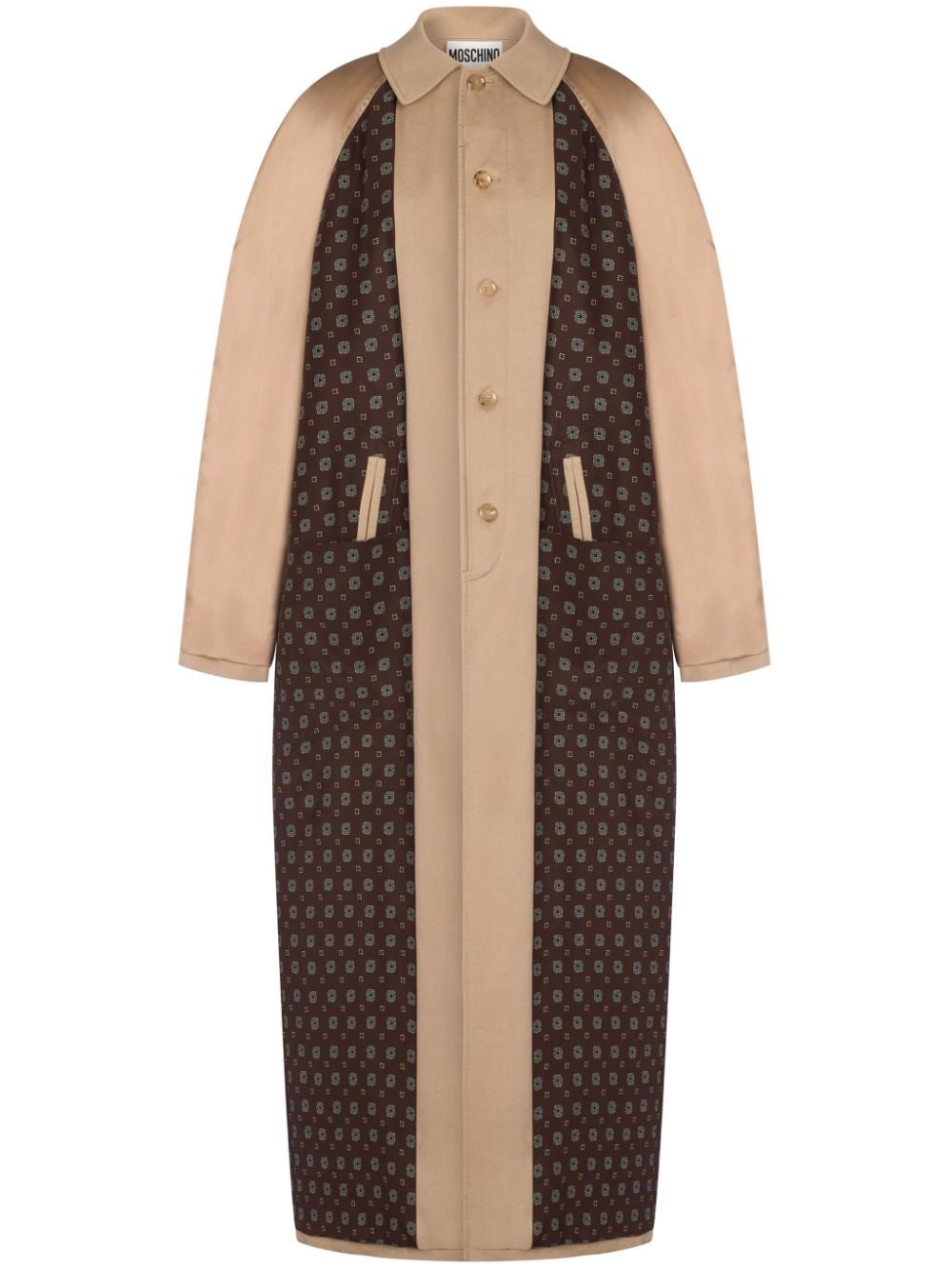 Shop Moschino Reversible Trench Coat In Neutrals