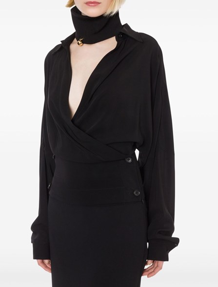 PHILOSOPHY DI LORENZO SERAFINI - Crossed crêpe shirt