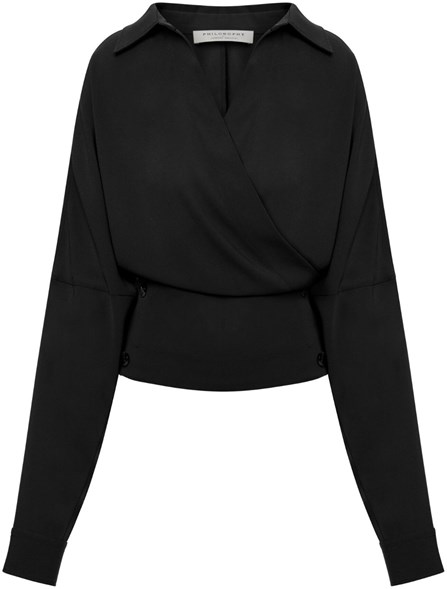 PHILOSOPHY DI LORENZO SERAFINI - Crossed crêpe shirt