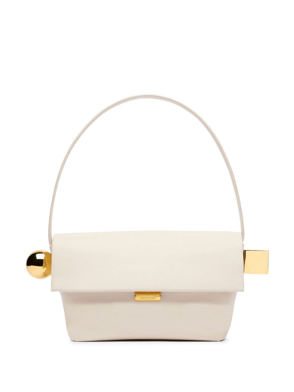 Shop Jacquemus Le Rond Carré Bag In White