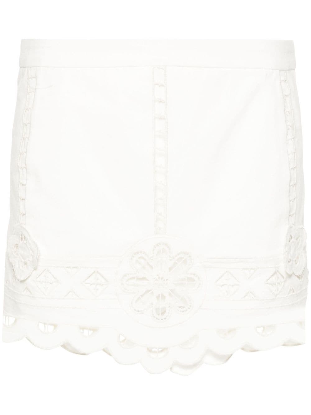 Shop Isabel Marant Cotton Miniskirt In White