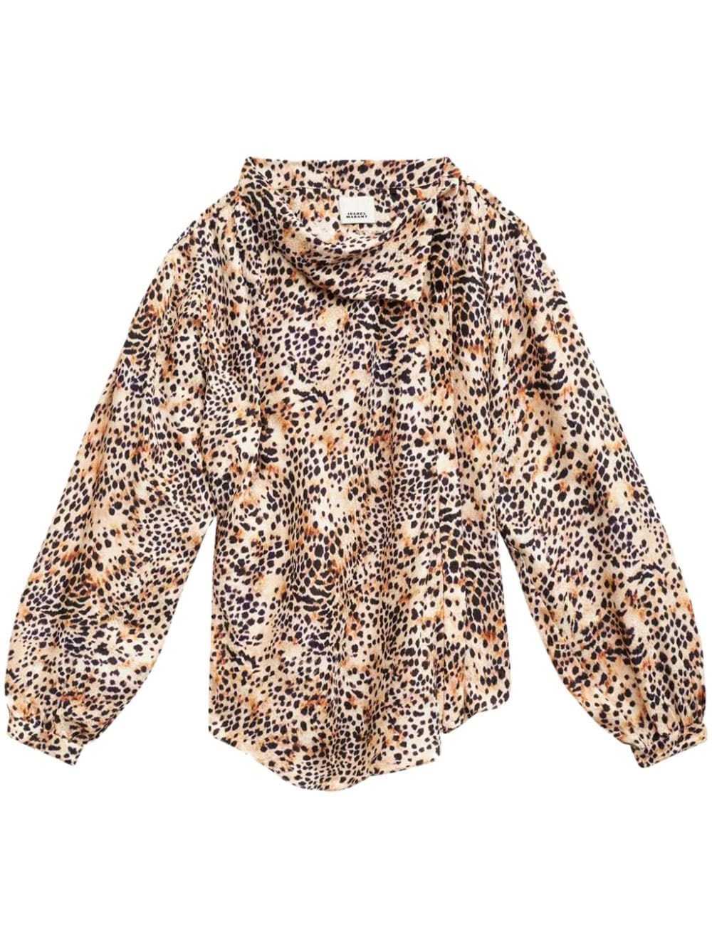 Shop Isabel Marant Printed Blouse In Neutrals