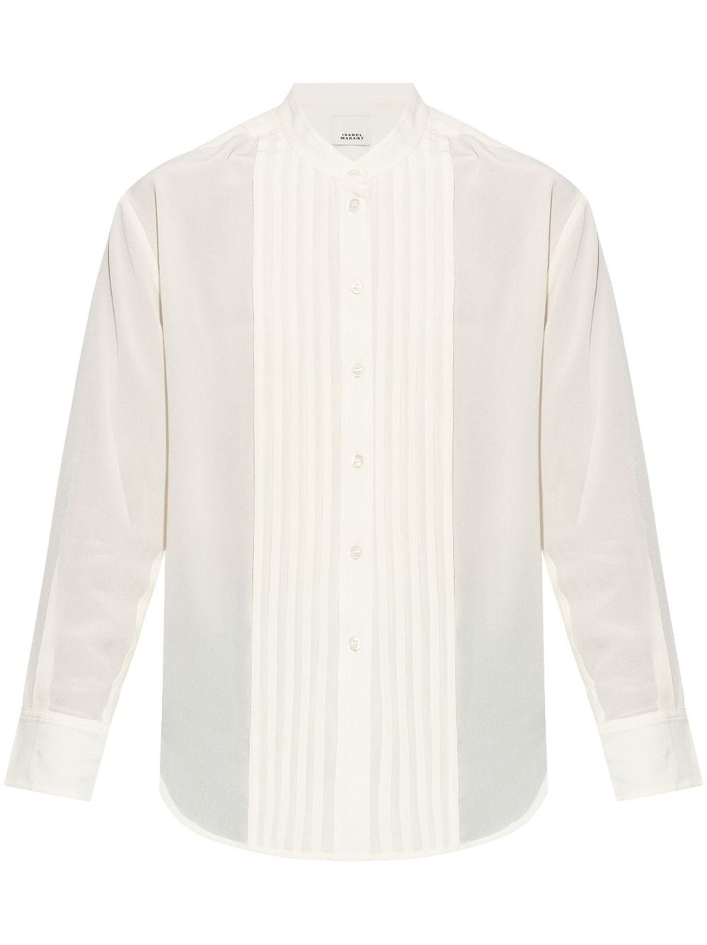 Shop Isabel Marant Silk Blend Shirt In Neutrals