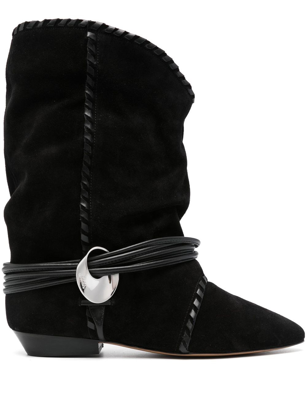 Shop Isabel Marant Sellen Suede Boots In Black  