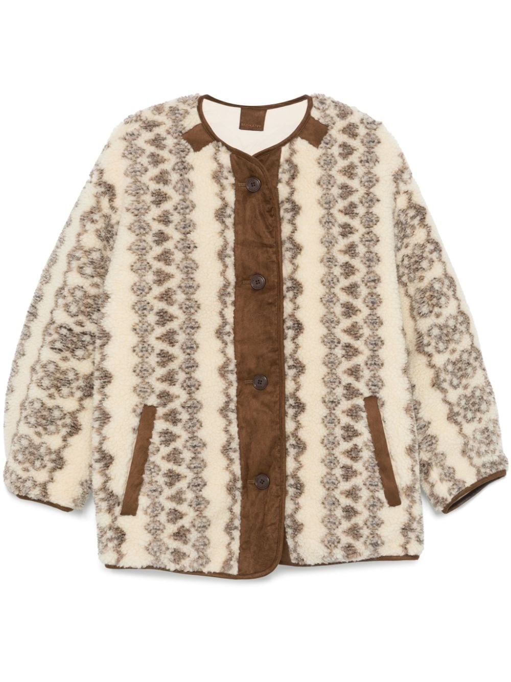 Shop Marant Etoile Sherpa-effect Jacket In Neutrals