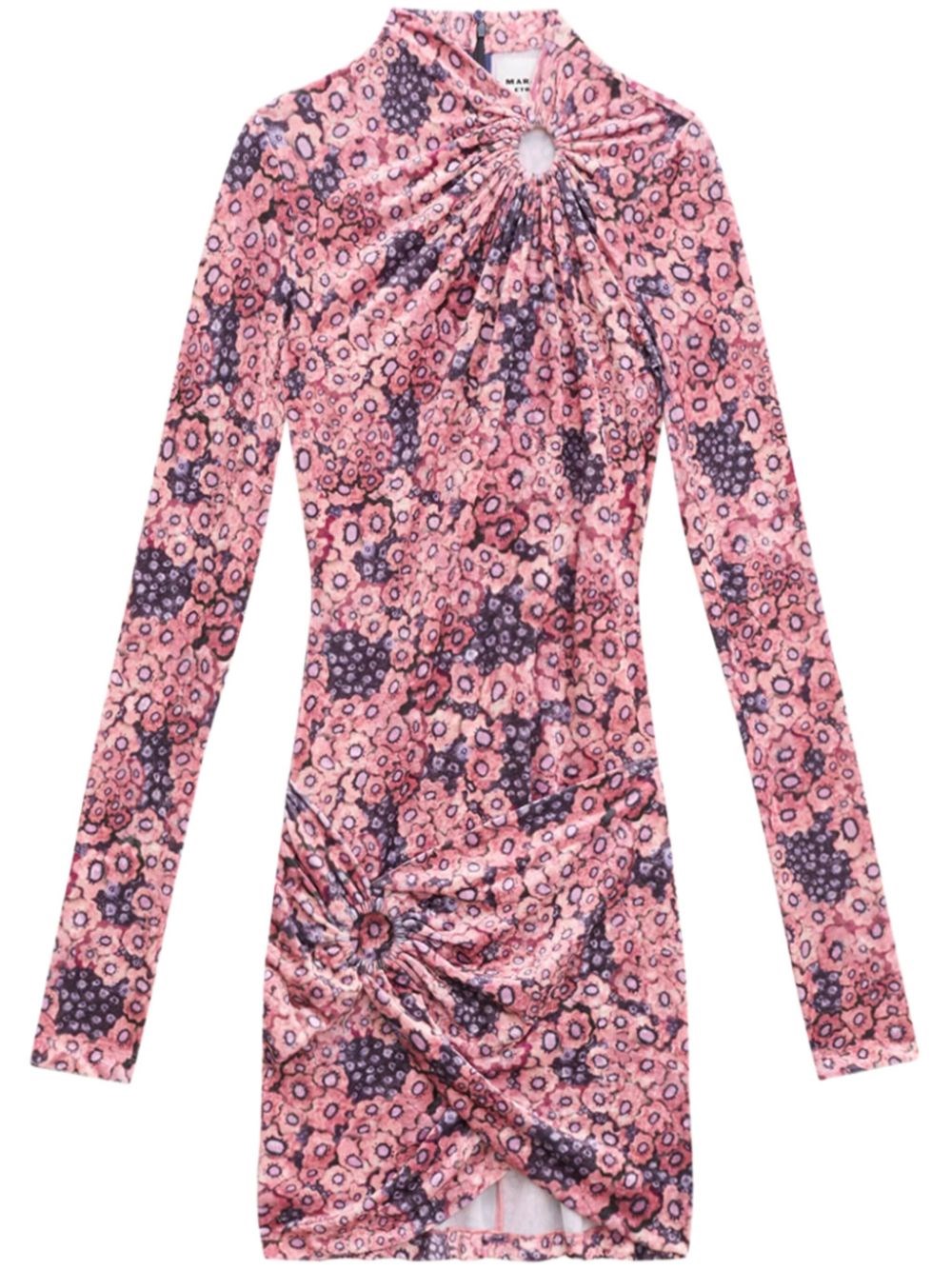 Shop Marant Etoile Printed Velvet Dress In Pink