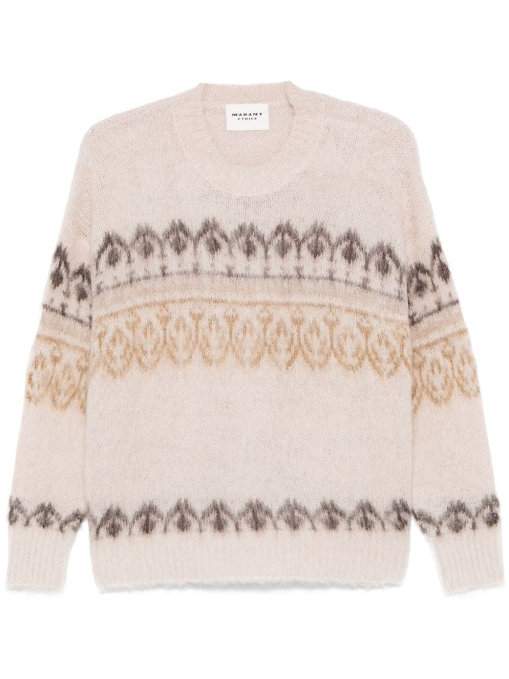 Shop Marant Etoile Wool And Mohair Blend Sweater In Neutrals