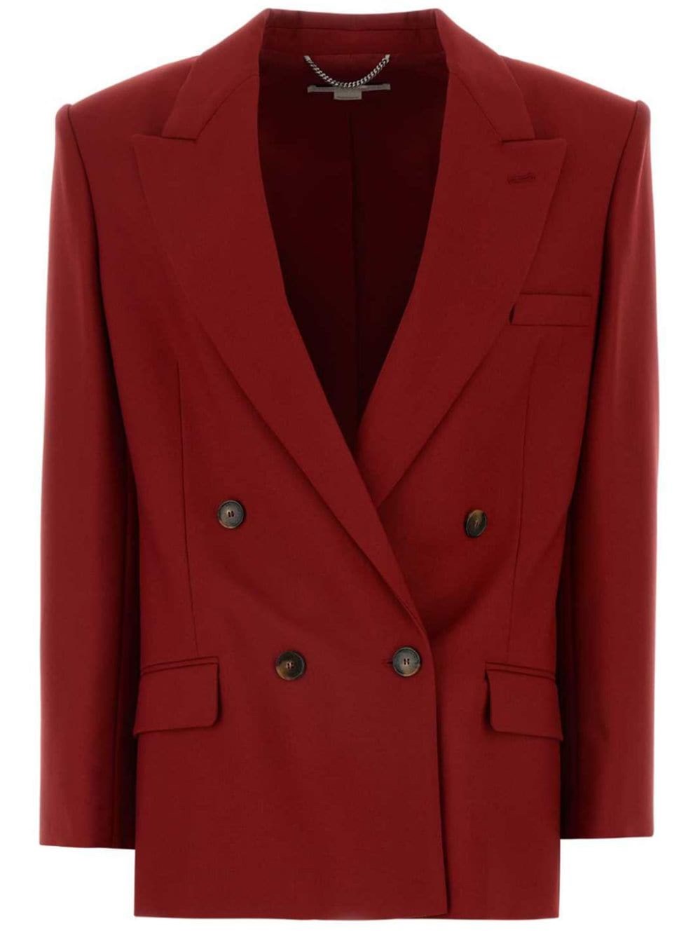 Shop Stella Mccartney Oversize Double-breasted Blazer In Red