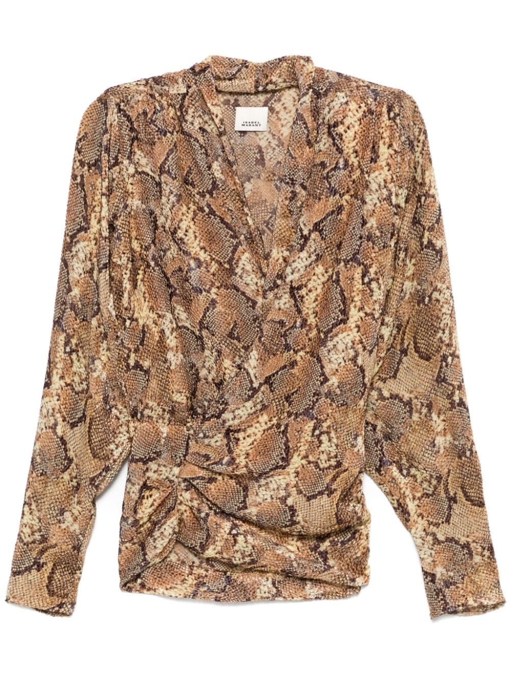 Shop Isabel Marant Draped Top In Brown