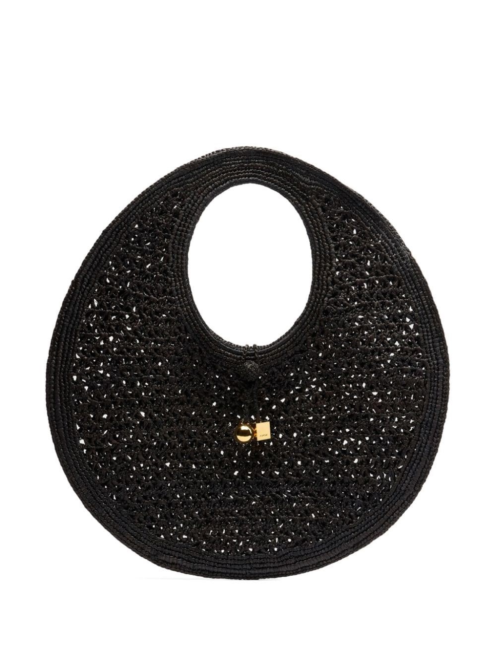 Shop Jacquemus The Bag Le Rond Beach In Black  