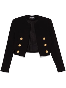 ジャケット BALMAIN Woman Jacket Black DF1SK249KG43 0PA Buttons tweed jacket black black - Women | BALMAIN