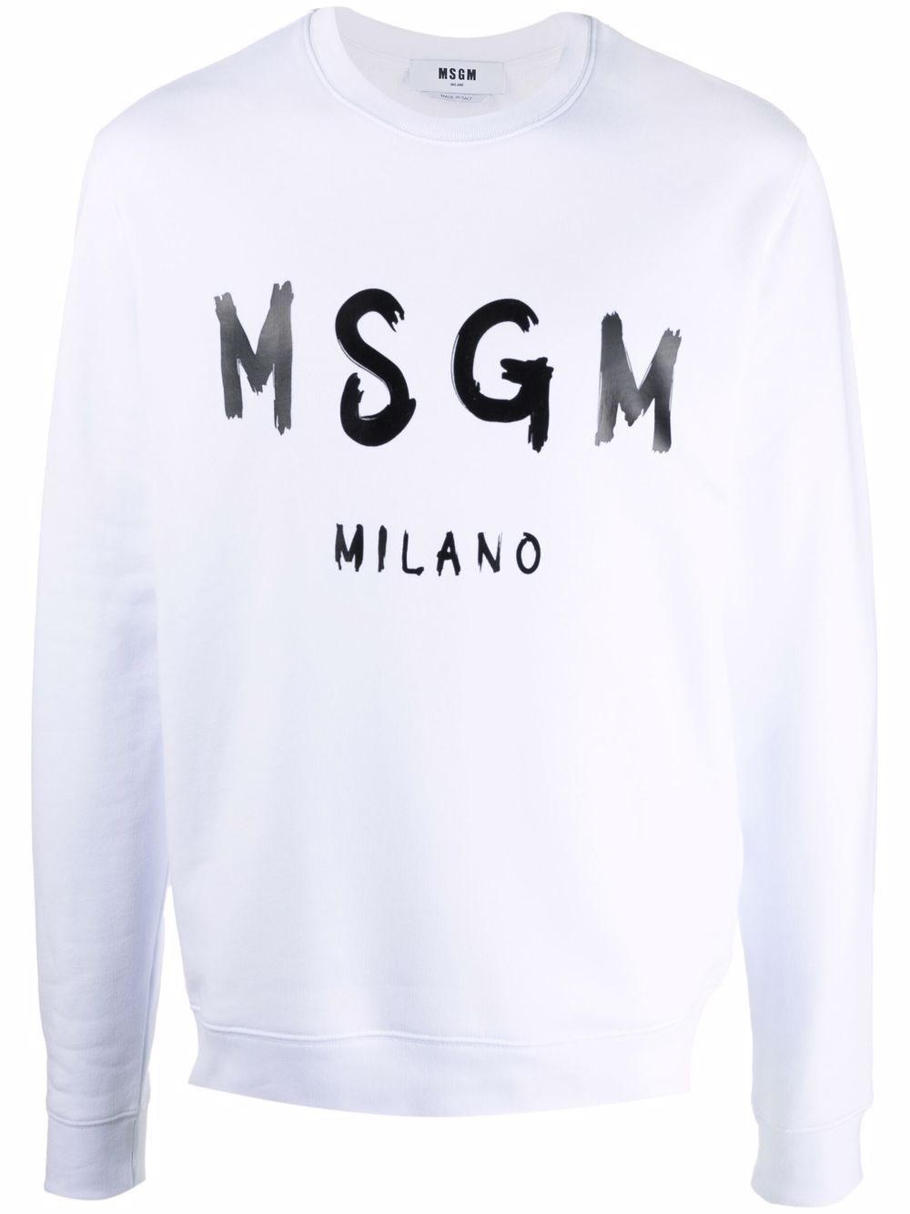 Shop Msgm Logo Sweatshirt In White