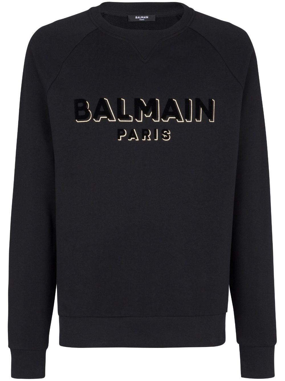 Shop Balmain Logo Sweatshirt In Black  