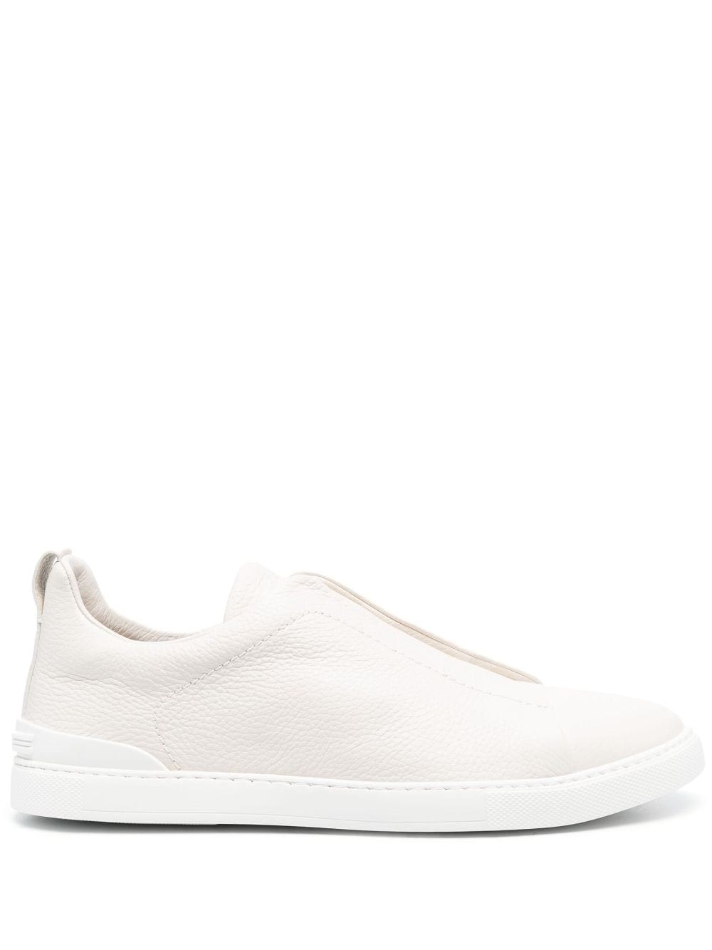 Shop Zegna 'triple Stitch' Sneakers In White