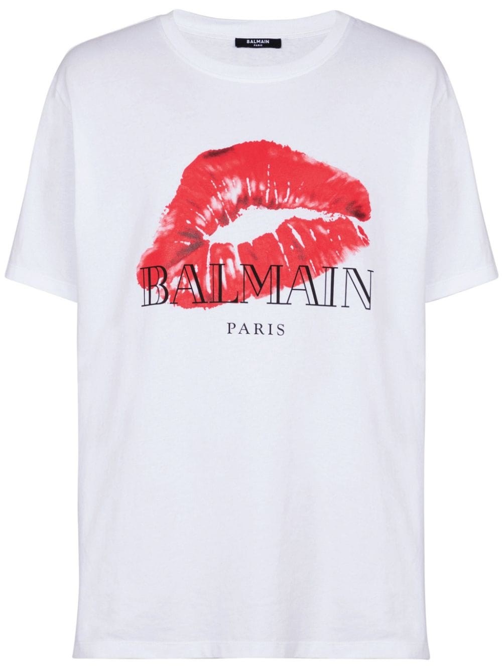 Shop Balmain 'kiss' T-shirt In ホワイト