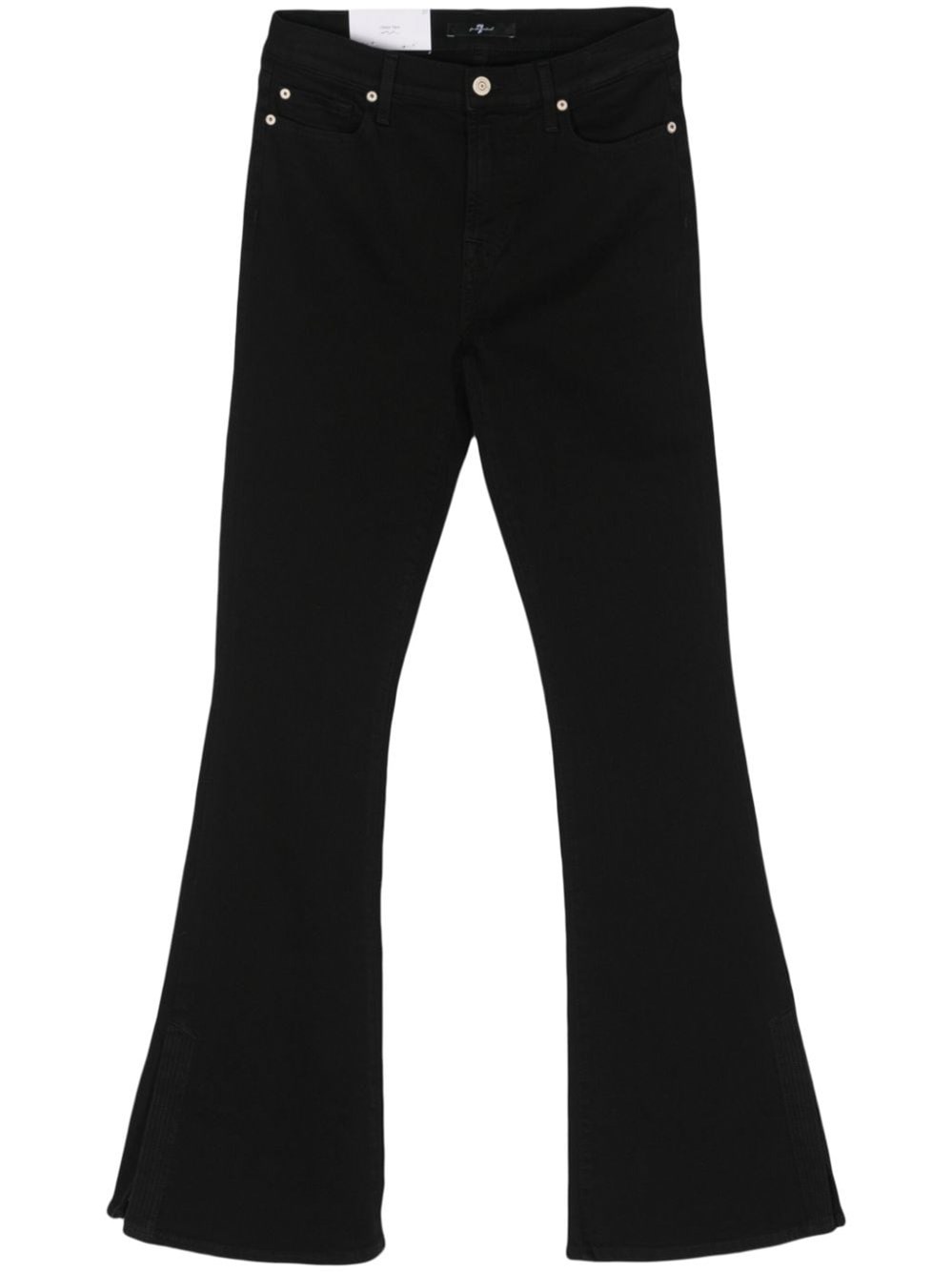 7 For All Mankind High-waisted Jeans In Black  