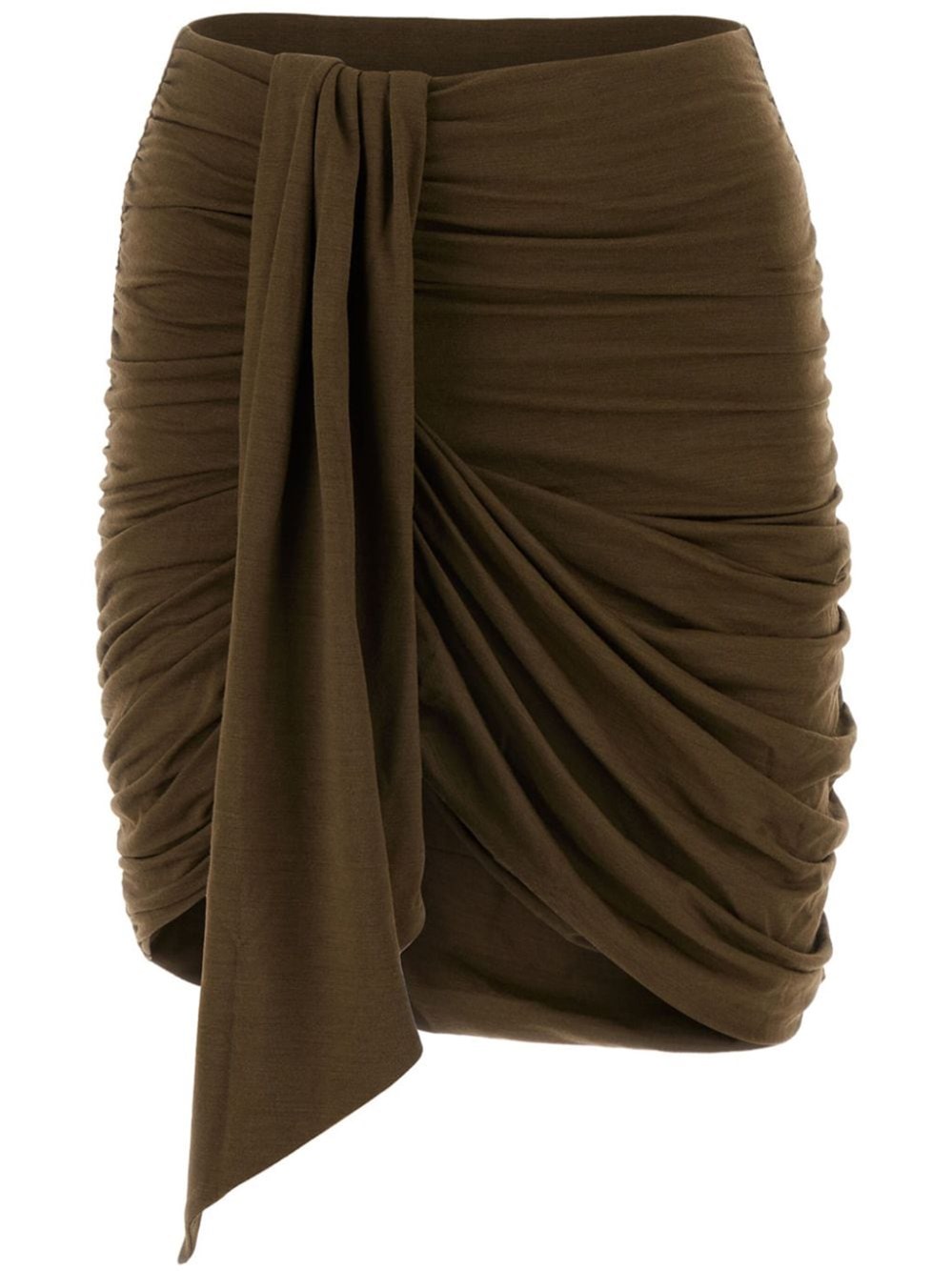 Shop Isabel Marant Jersey Mini Skirt In Brown