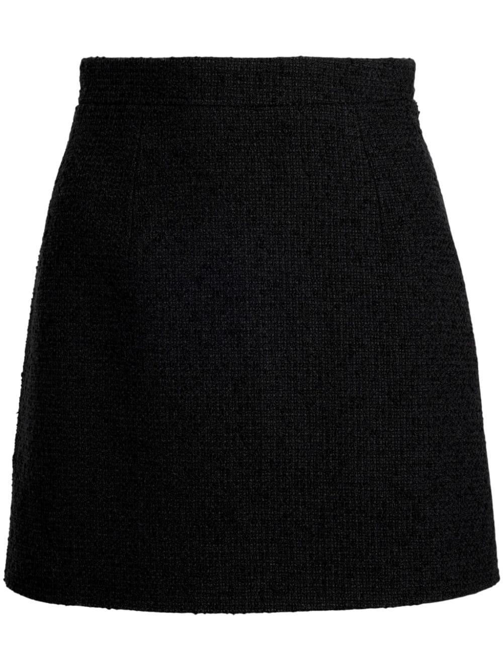 Patou Mid-rise Cashmere Blend Miniskirt In Brown