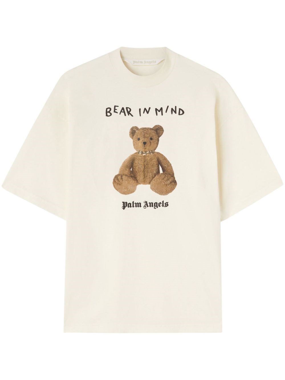 Shop Palm Angels T-shirt Bear In Mind In White