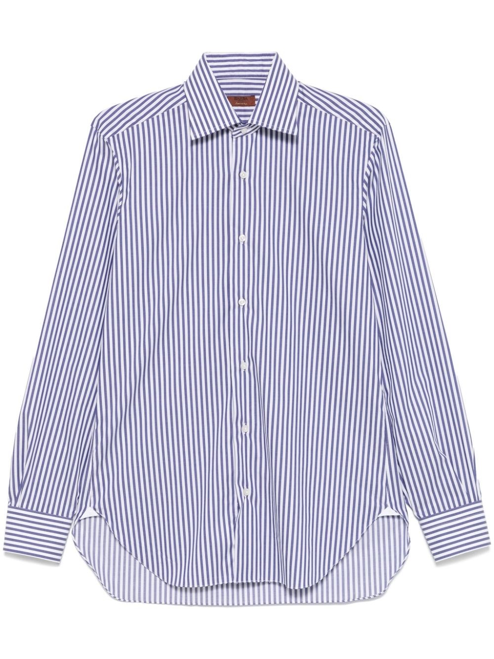 Barba Napoli Barba Vertical Striped Blue And White Barba Shirt In Multi