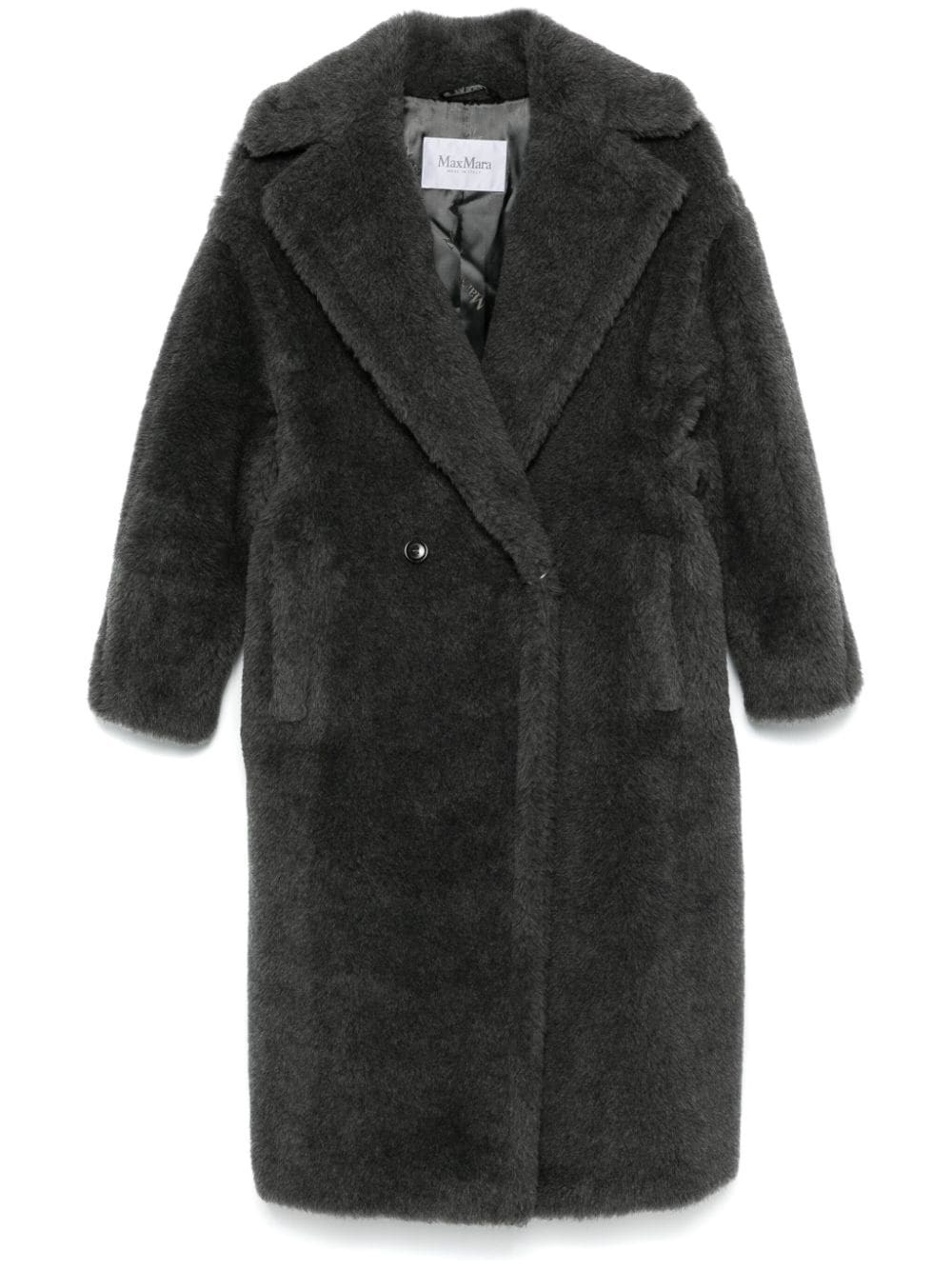 Shop Max Mara Teddy Bear Icon Coat In Gray