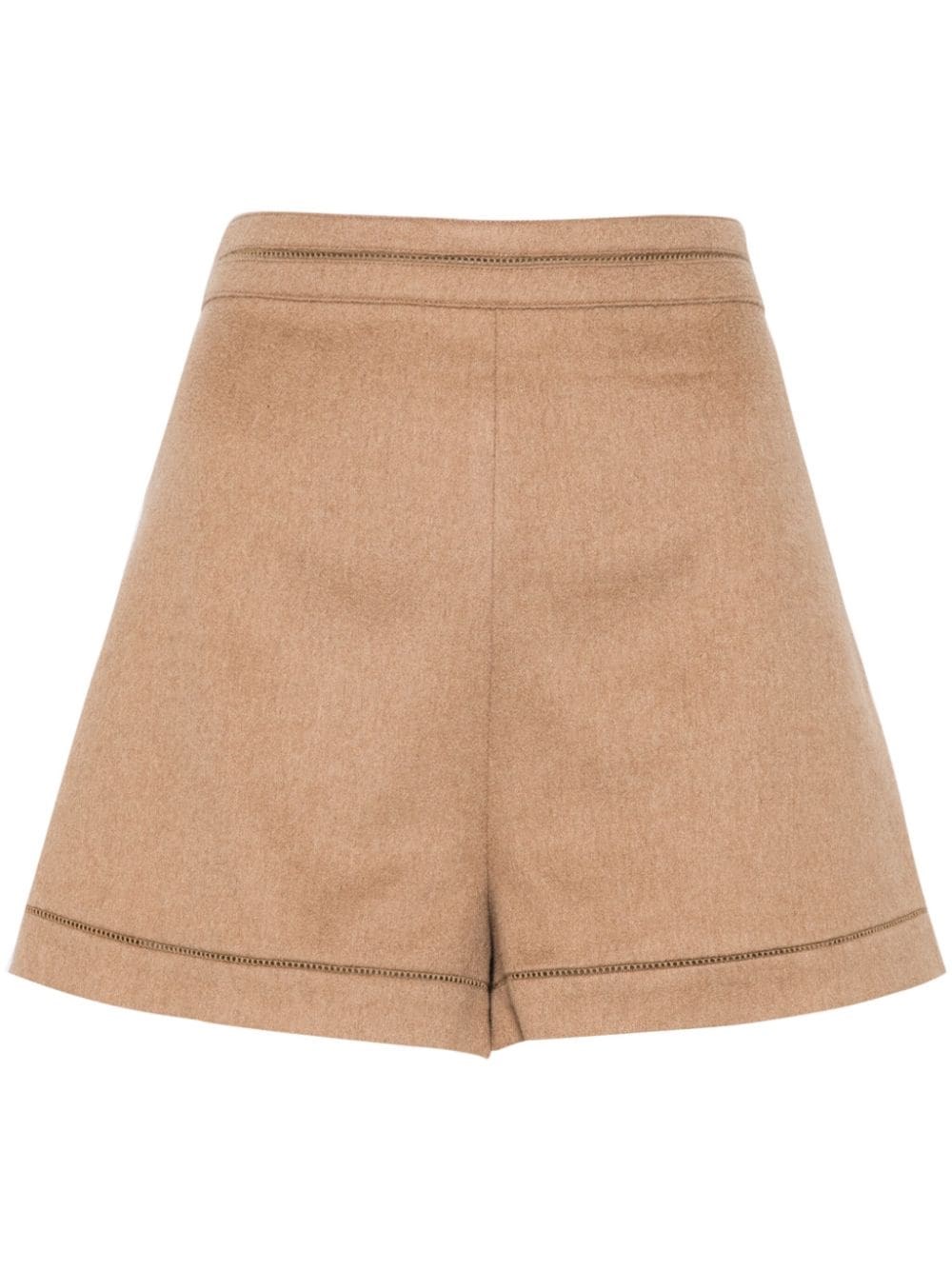 Shop Max Mara Camel Shorts In Neutrals