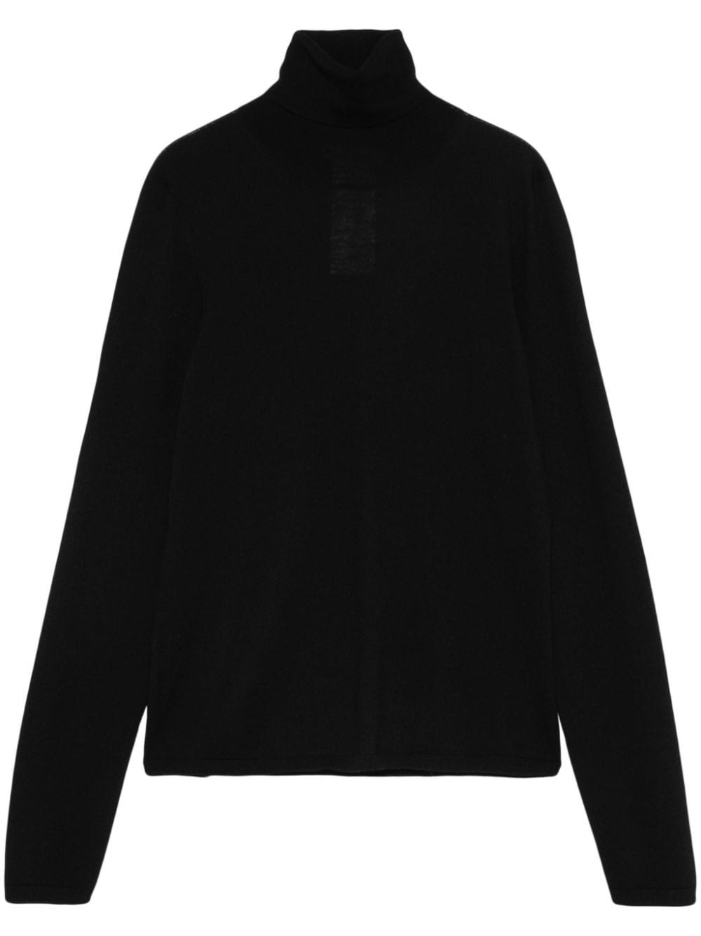 Shop Max Mara Lightweight Cachemire Turtleneck Sweater In Black  