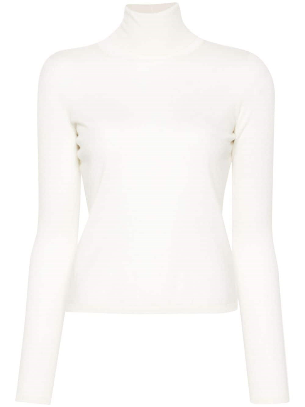 Shop Max Mara Lightweight Cachemire Turtleneck Sweater In White