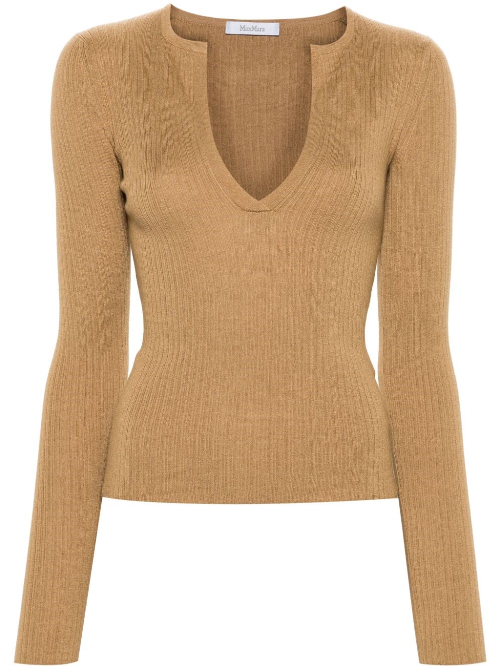 Max Mara Cachemire And Silk Sweater In Brown