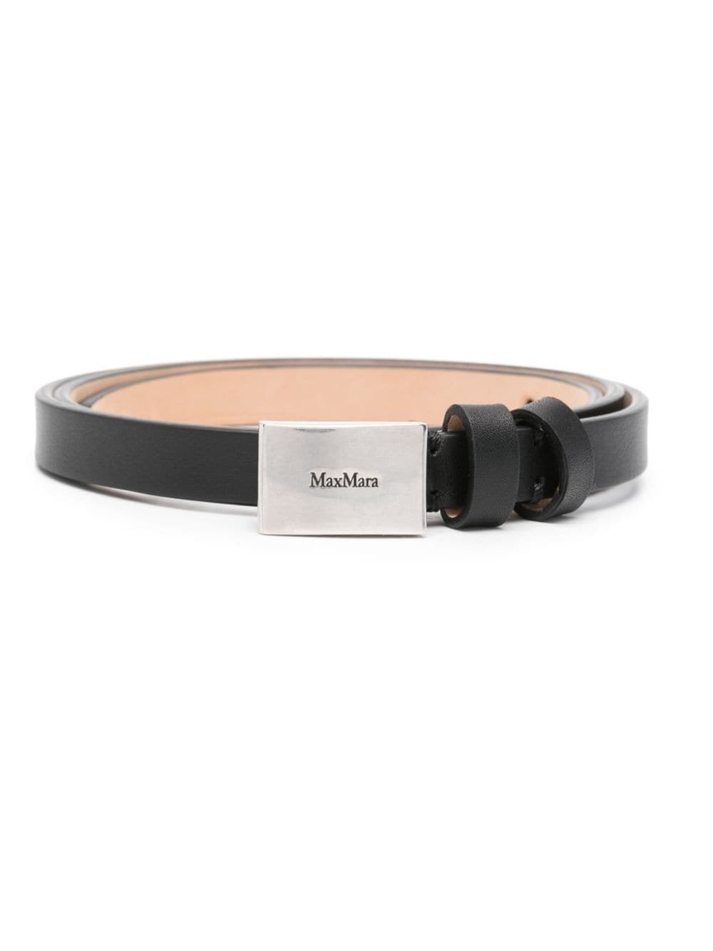 Max Mara Leather Belt In ブラック