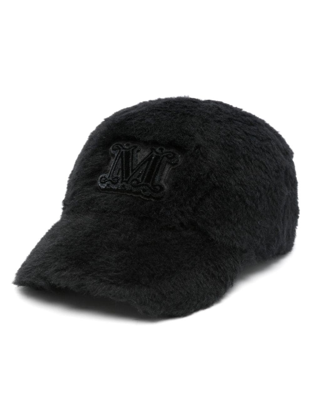 Shop Max Mara Teddy Fabric Hat In Black  