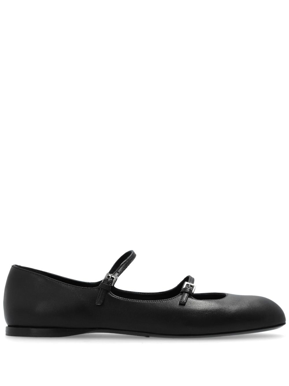 Shop Max Mara Nappa Ballet Flats In Black  