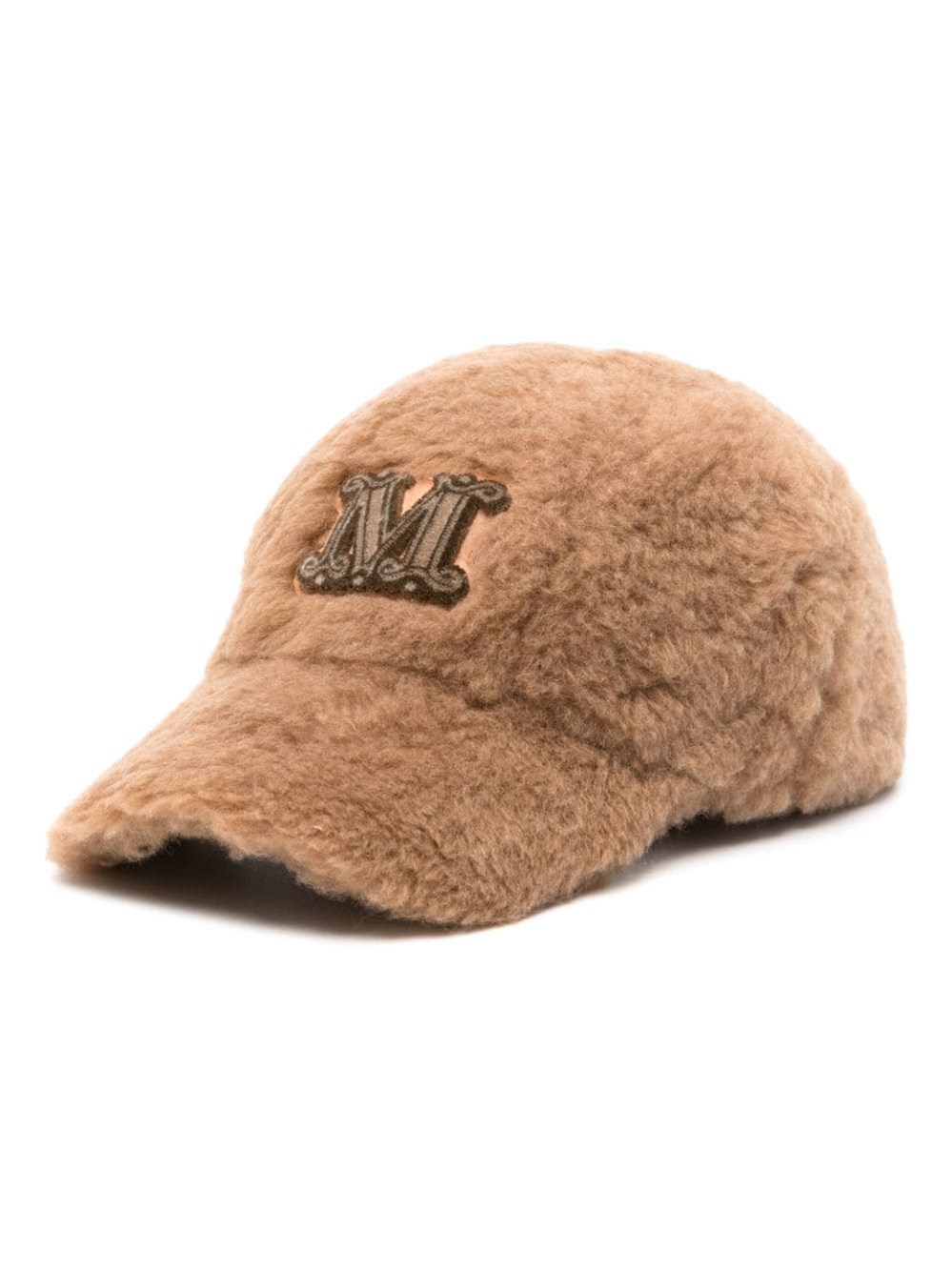 Shop Max Mara Teddy Fabric Hat In Brown