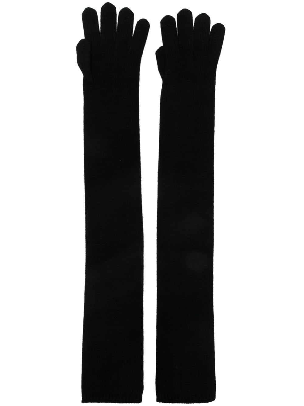 Max Mara Timor Gloves Black In Black