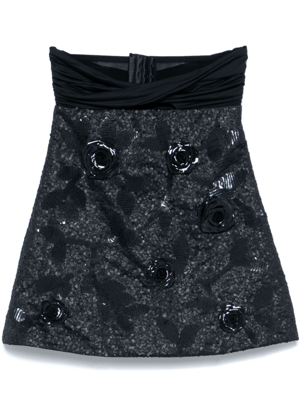 Des Phemmes Twisted-detail Mini Dress In Black
