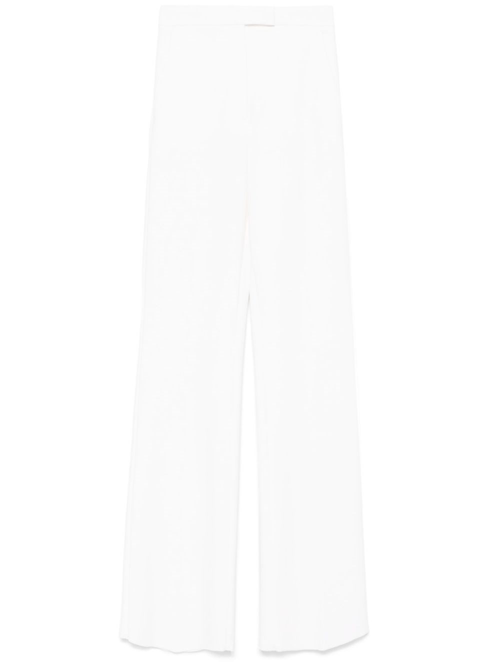 Max Mara Compact Jersey Trousers In White