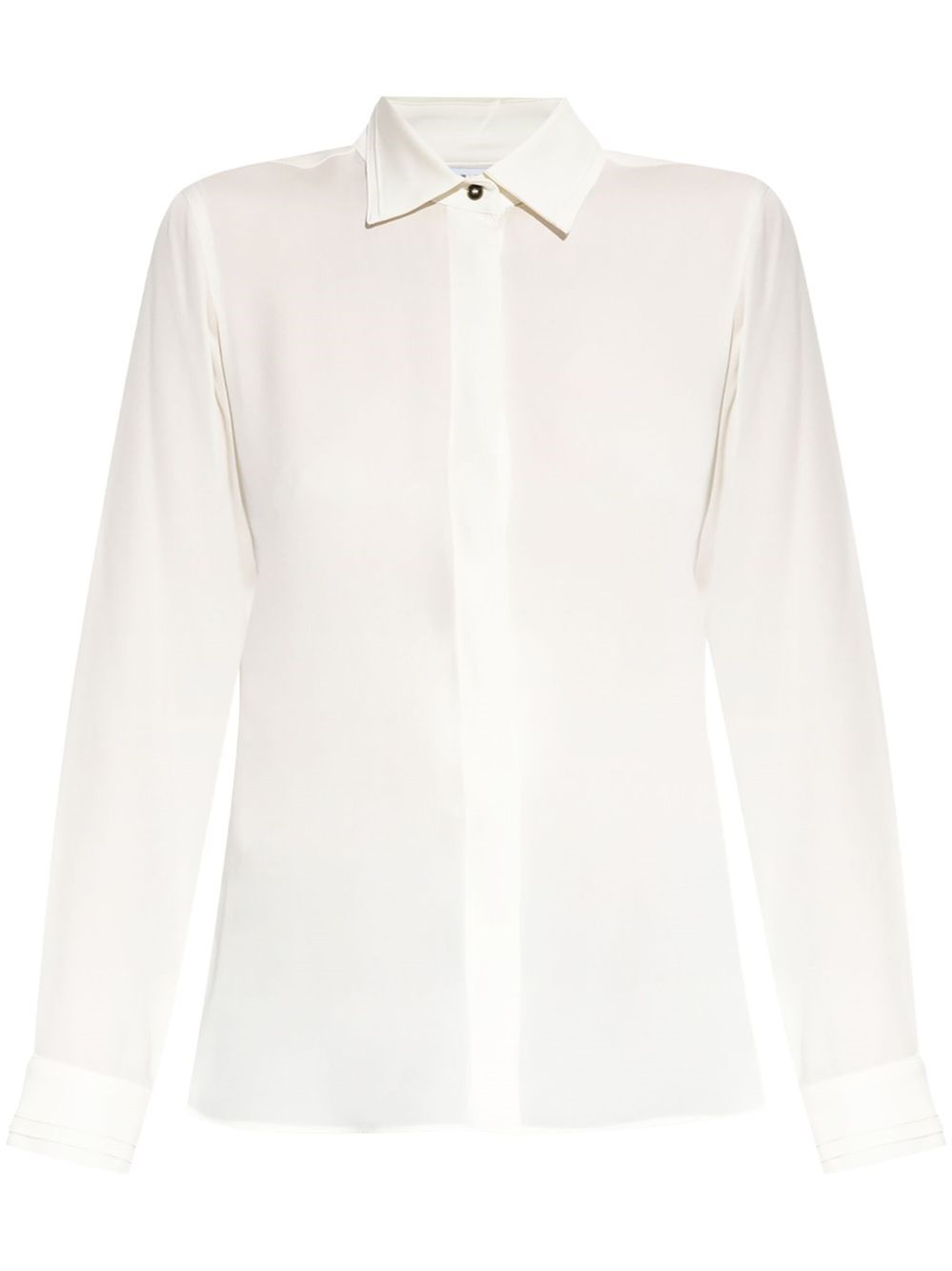 Max Mara Silk Charmeuse Shirt In White