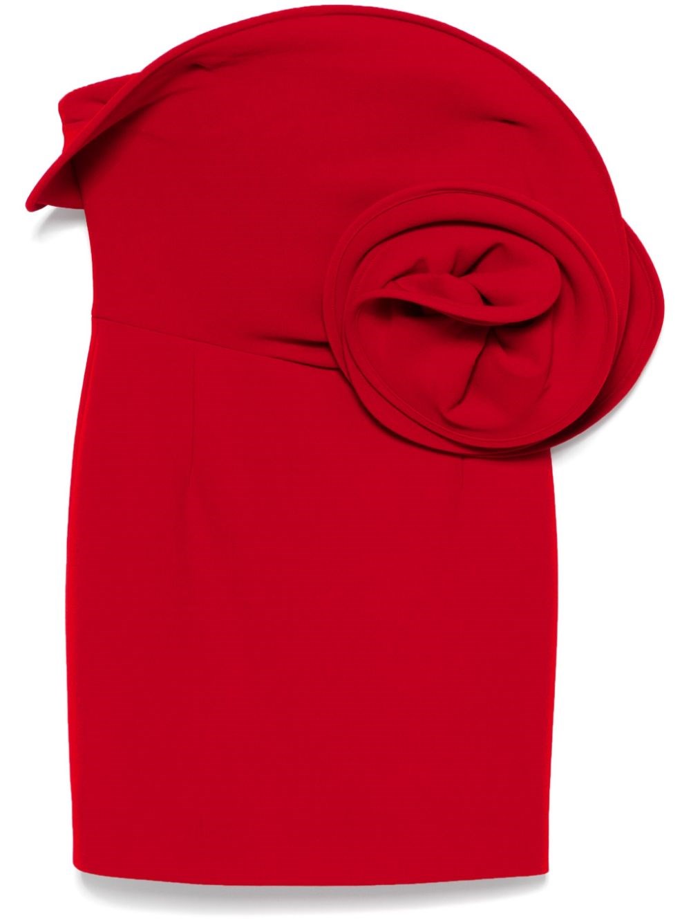 Shop Magda Butrym Stretch Wool Minidress In Red