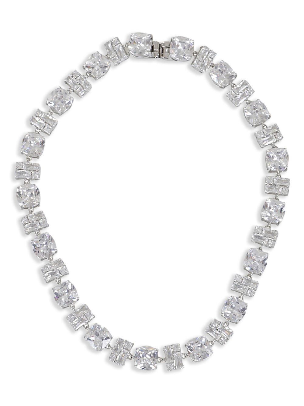 Rabanne Crewneck Necklace With Crystals In Silver