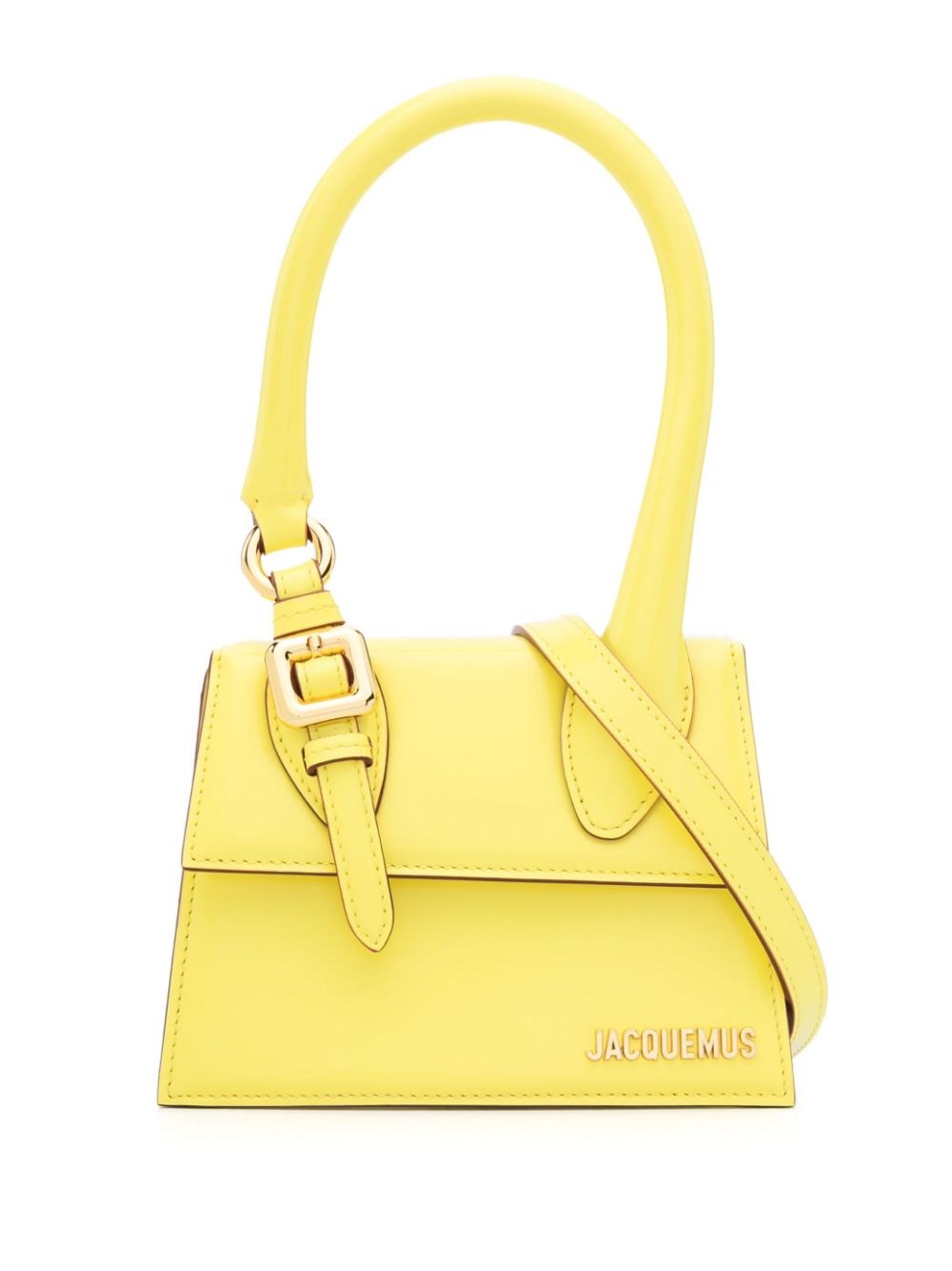 Shop Jacquemus "le Chiquito Moyen Boucle" Bag In Yellow