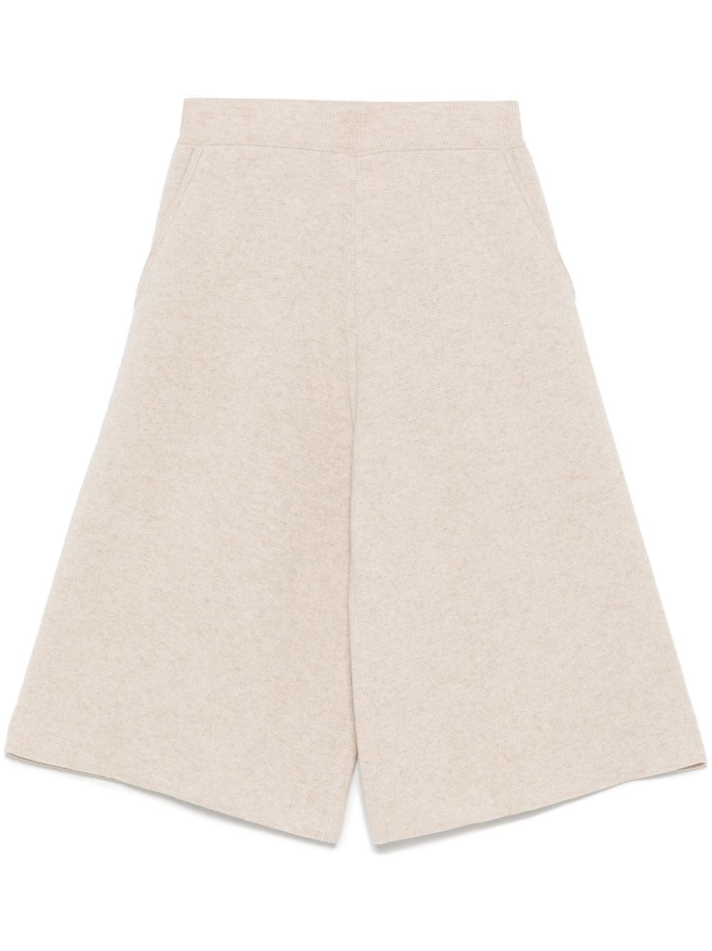 Shop Max Mara Cashmere And Wool Blend Pants In Neutrals